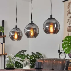 Suspension Sernf Noir, 3 Lumieres