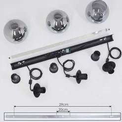 Suspension Sernf Noir, 3 Lumieres