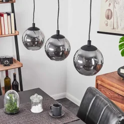 Suspension Sernf Noir, 3 Lumieres