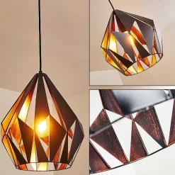 Suspension Situk Cuivre, Noir, 1 Lumiere