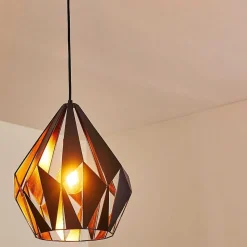 Suspension Situk Cuivre, Noir, 1 Lumiere