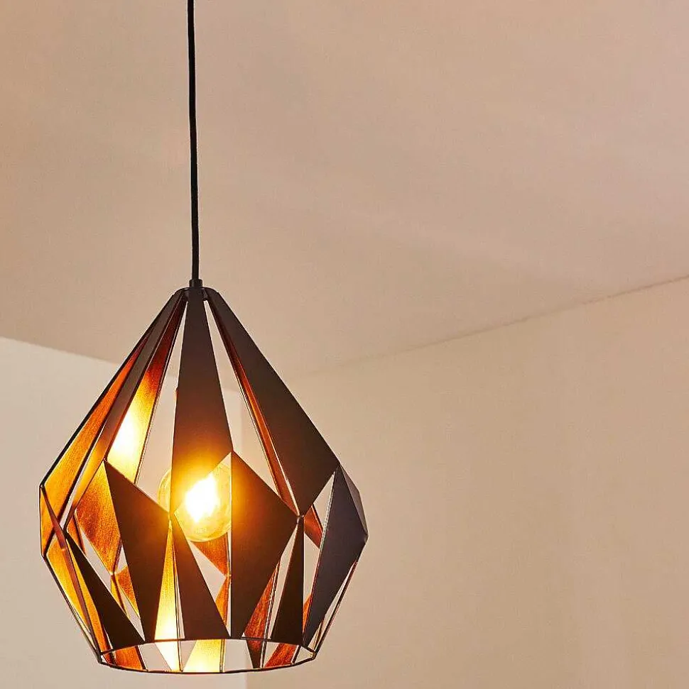 Suspension Situk Cuivre, Noir, 1 Lumiere