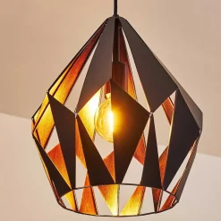 Suspension Situk Cuivre, Noir, 1 Lumiere