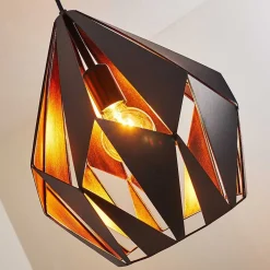 Suspension Situk Cuivre, Noir, 1 Lumiere