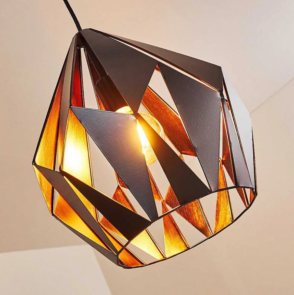 Suspension Situk Cuivre, Noir, 1 Lumiere