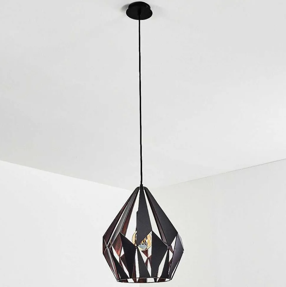 Suspension Situk Cuivre, Noir, 1 Lumiere