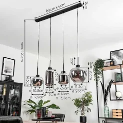 Suspension Talok Fume, 4 Lumieres