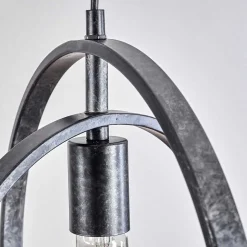 Suspension Tercel Brun Fonce, Nickel Mat, Noir, 3 Lumieres