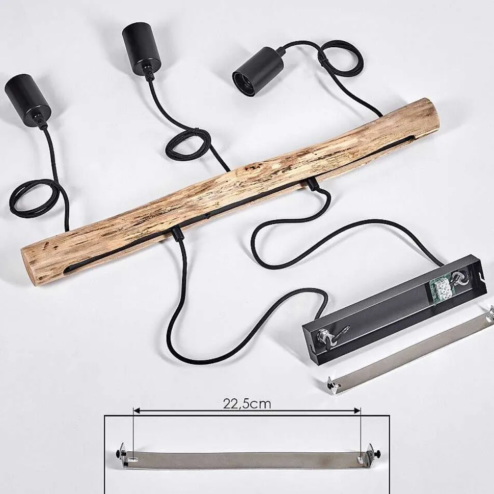 Suspension Toleda Ecru, Noir, 3 Lumieres