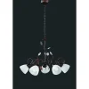 Suspension Trio-Leuchten Traditio Brun Fonce, Rouille, 5 Lumieres