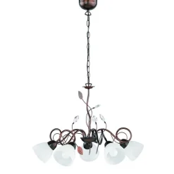 Suspension Trio-Leuchten Traditio Brun Fonce, Rouille, 5 Lumieres