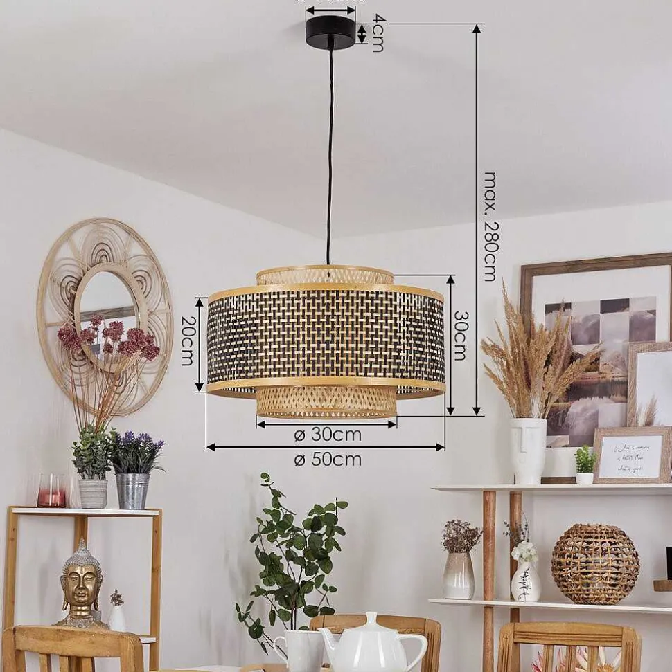 Suspension Tunga Noir, 1 Lumiere