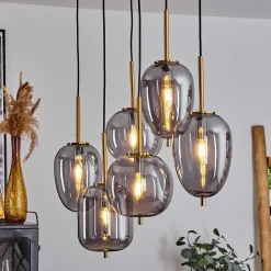 Suspension Verbania Noir, 6 Lumieres