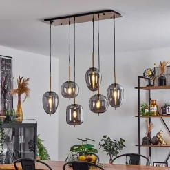 Suspension Verbania Noir, 6 Lumieres