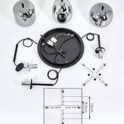 Suspension Verbania Noir, 3 Lumieres