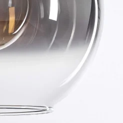 Suspension Verre 20 Cm, 25 Cm, 30Cm Koyoto Clair, Fume, 3 Lumieres