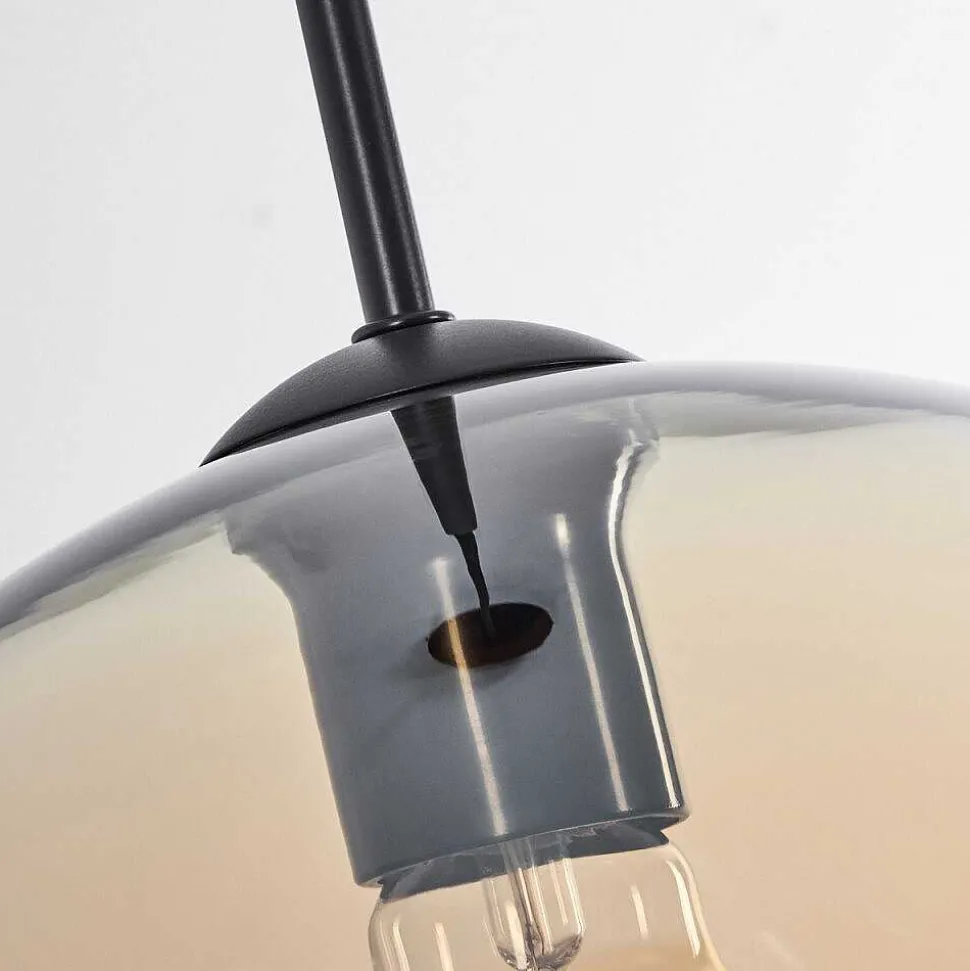 Suspension Verre 30 Cm Koyoto Ambre, 1 Lumiere