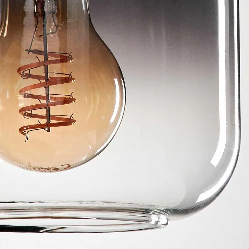 Suspension Verre 15 Cm Lauden Clair, Fume, 1 Lumiere