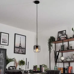 Suspension Verre 15 Cm Lauden Clair, Fume, 1 Lumiere