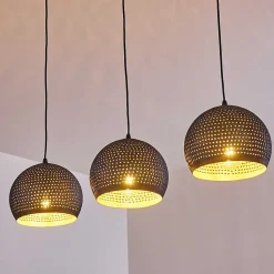 Suspension Wildervanksterdallen Noir, 3 Lumieres