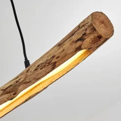 Suspension Winterthur Led Bois Clair, Noir, 1 Lumiere