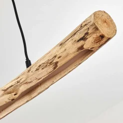 Suspension Winterthur Led Bois Clair, Noir, 1 Lumiere