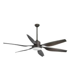 Ventilateur De Plafond A Lampe Faro Barcelona Tilos Brun, 2 Lumieres