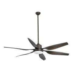 Ventilateur De Plafond A Lampe Faro Barcelona Tilos Brun, 2 Lumieres