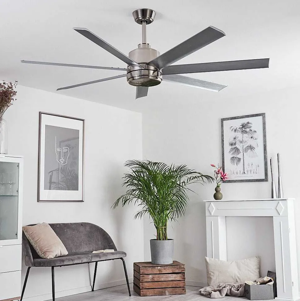 Ventilateur De Plafond Aargaard Acier Inoxydable, Telecommandes