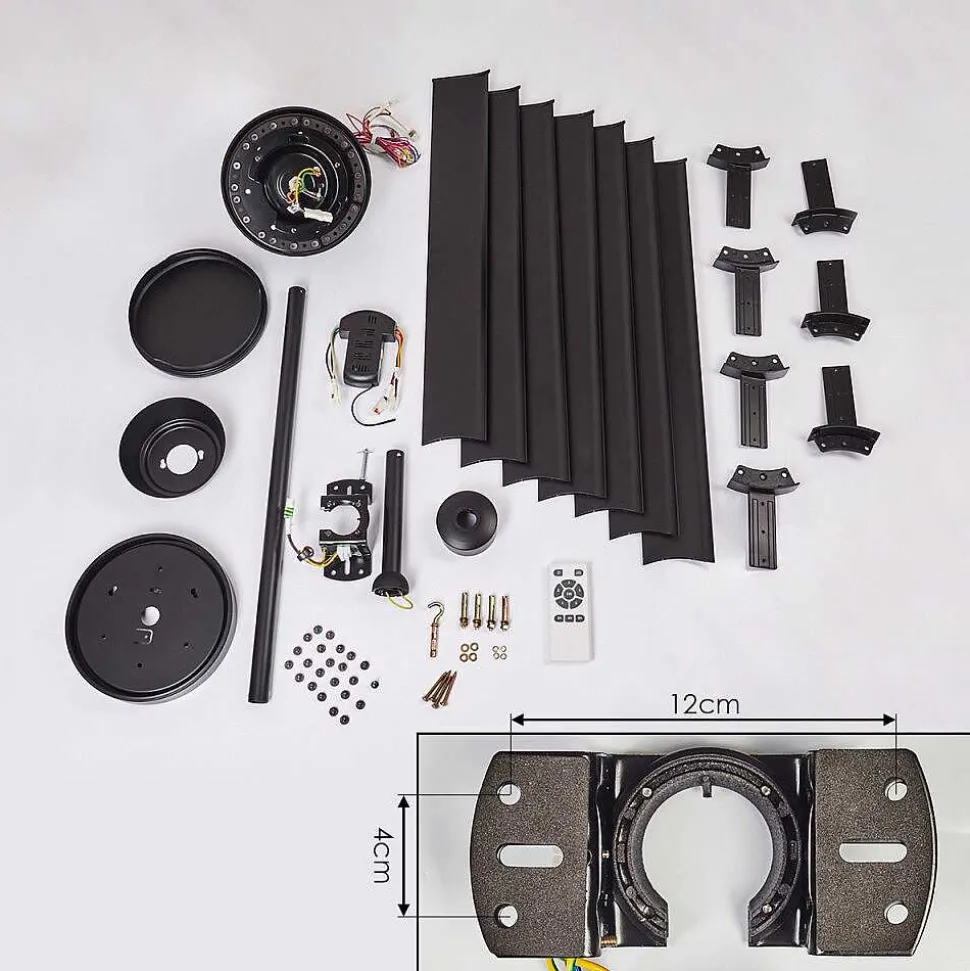 Ventilateur De Plafond Aargaard Noir, Telecommandes