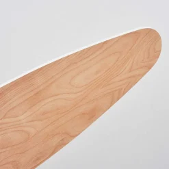 Ventilateur De Plafond Beltiglio Bois Fonce, Blanc, 2 Lumieres, Telecommandes