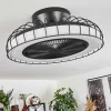 Ventilateur De Plafond Burmeister Led Noir, 1 Lumiere, Telecommandes
