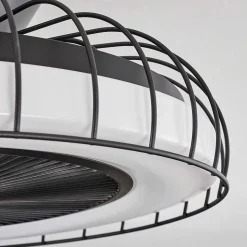 Ventilateur De Plafond Burmeister Led Noir, 1 Lumiere, Telecommandes