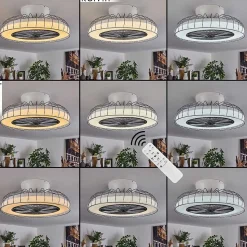 Ventilateur De Plafond Burmeister Led Blanc, 1 Lumiere, Telecommandes