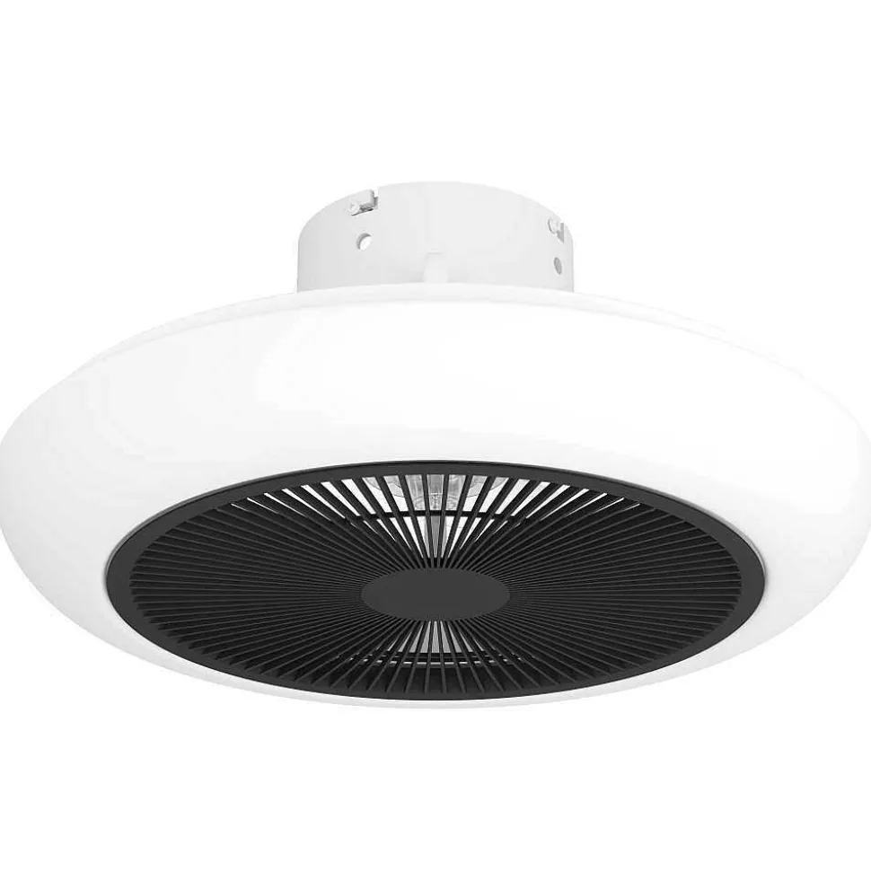 Ventilateur De Plafond Eglo Sayulita Led Noir, Blanc, 3 Lumieres
