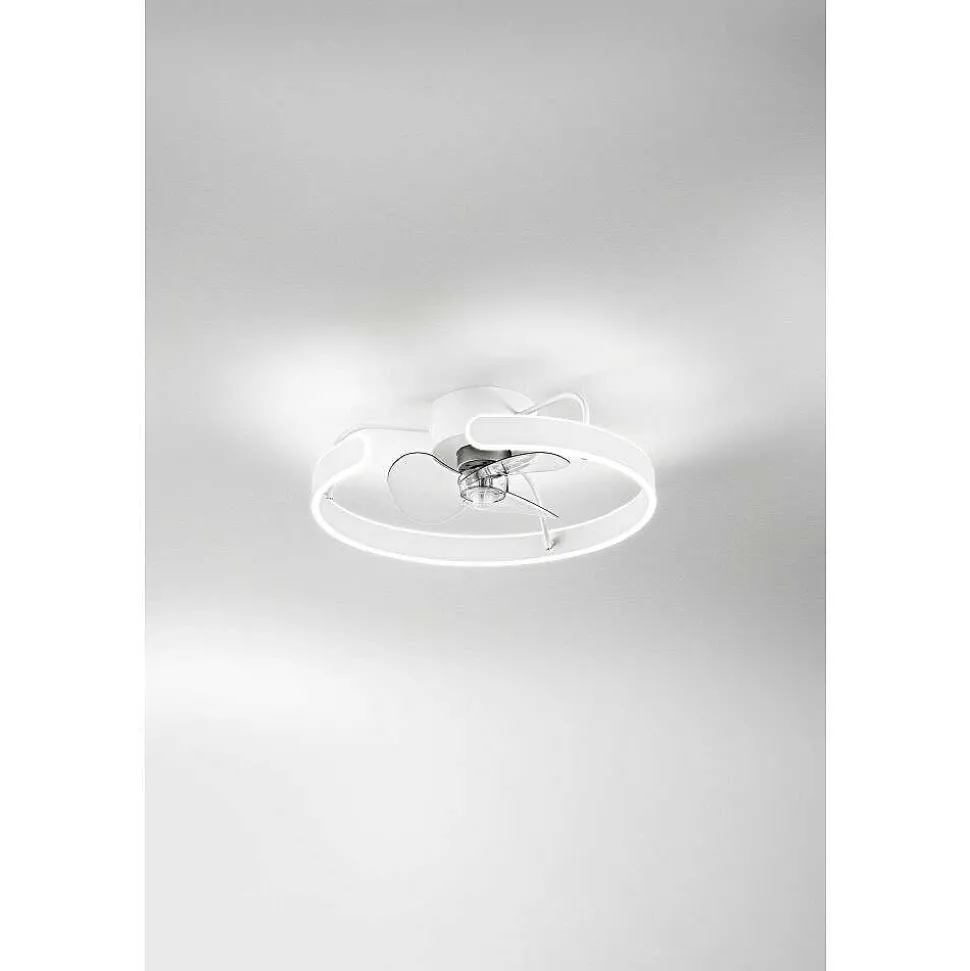 Ventilateur De Plafond Fabas Luce Savoy Led Blanc, 1 Lumiere