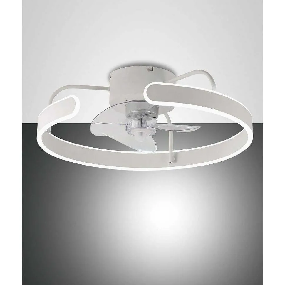 Ventilateur De Plafond Fabas Luce Savoy Led Blanc, 1 Lumiere
