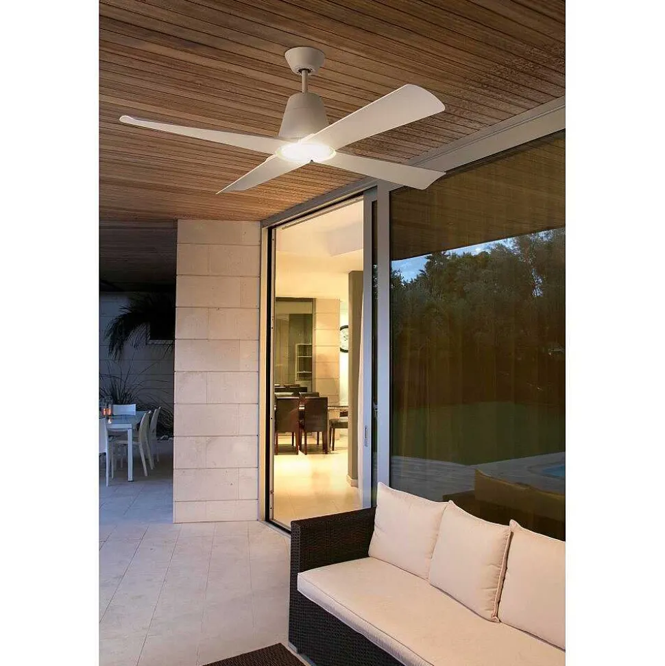 Ventilateur De Plafond Faro Barcelona Typhoon Blanc, 1 Lumiere