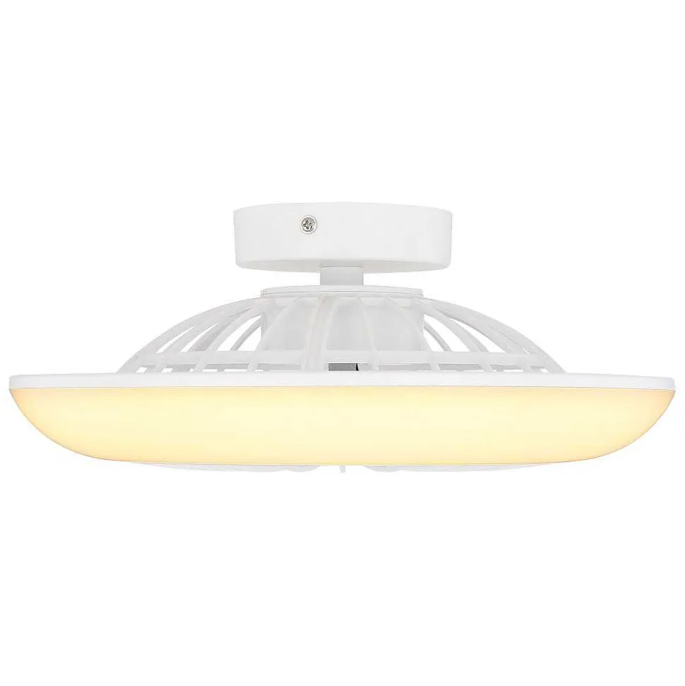 Ventilateur De Plafond Globo Laffee Led Blanc, 1 Lumiere