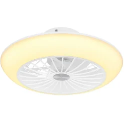 Ventilateur De Plafond Globo Laffee Led Blanc, 1 Lumiere