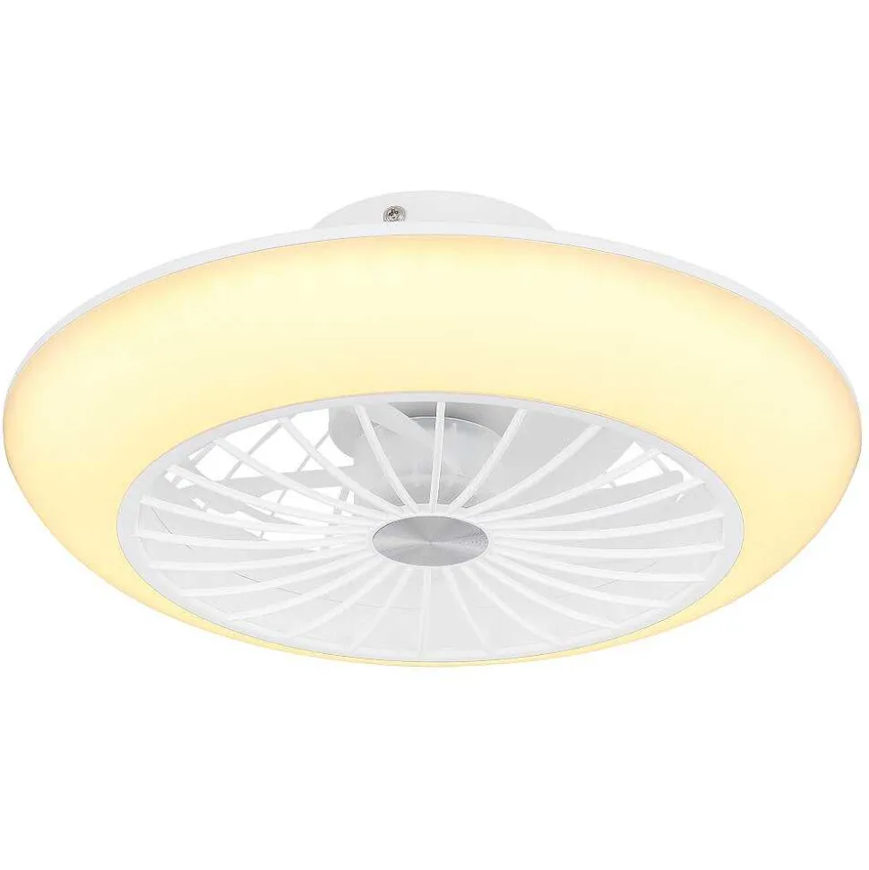 Ventilateur De Plafond Globo Laffee Led Blanc, 1 Lumiere