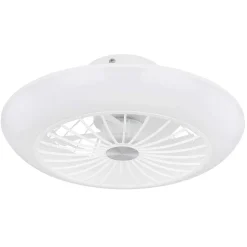 Ventilateur De Plafond Globo Laffee Led Blanc, 1 Lumiere