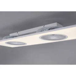Ventilateur De Plafond Leuchten Direkt Flar-Air Led Blanc, 1 Lumiere, Telecommandes