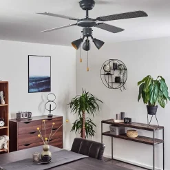 Ventilateur De Plafond Marigliano Gris, Argente