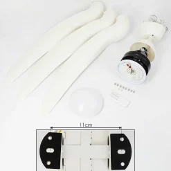 Ventilateur De Plafond Malloa Led Blanc, 1 Lumiere, Telecommandes