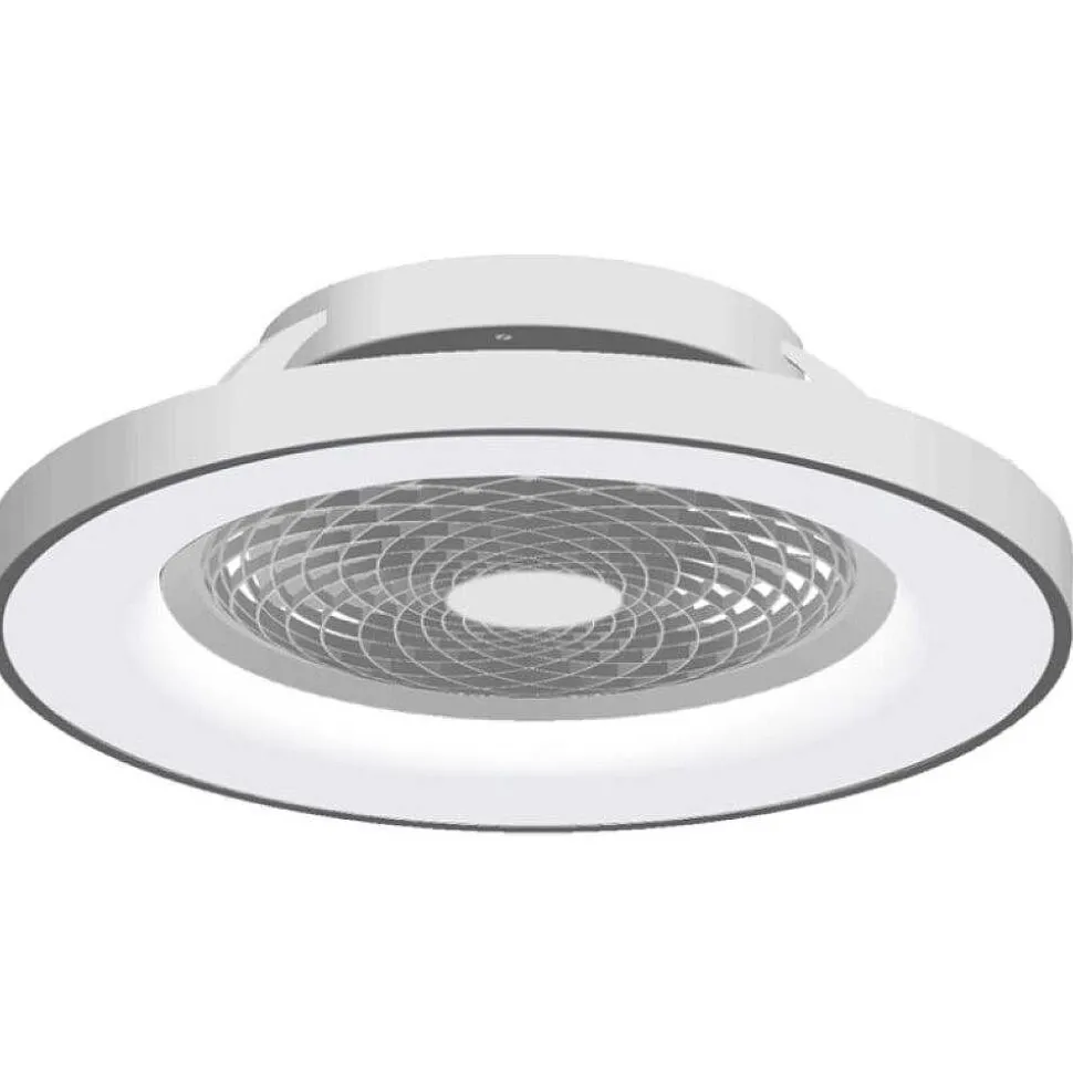 Ventilateur De Plafond Mantra Tibet Led Argente, 1 Lumiere, Telecommandes