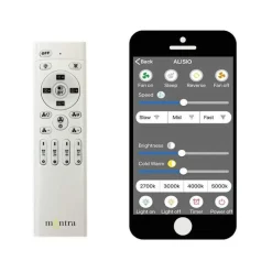 Ventilateur De Plafond Mantra Alisio Led Blanc, 1 Lumiere, Telecommandes