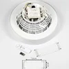 Ventilateur De Plafond Moli Led Blanc, 1 Lumiere, Telecommandes