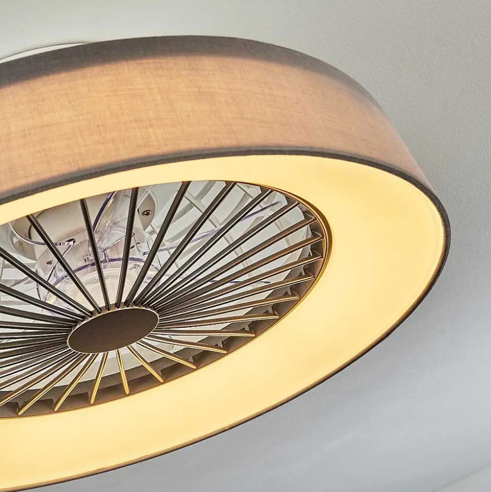 Ventilateur De Plafond Moli Led Gris, Blanc, 1 Lumiere, Telecommandes