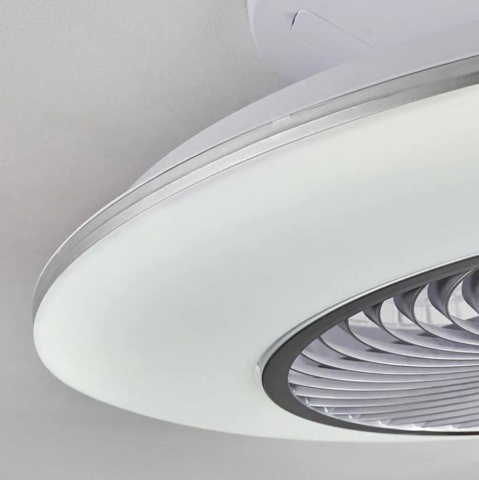 Ventilateur De Plafond Nagoya Led Blanc, 1 Lumiere, Telecommandes